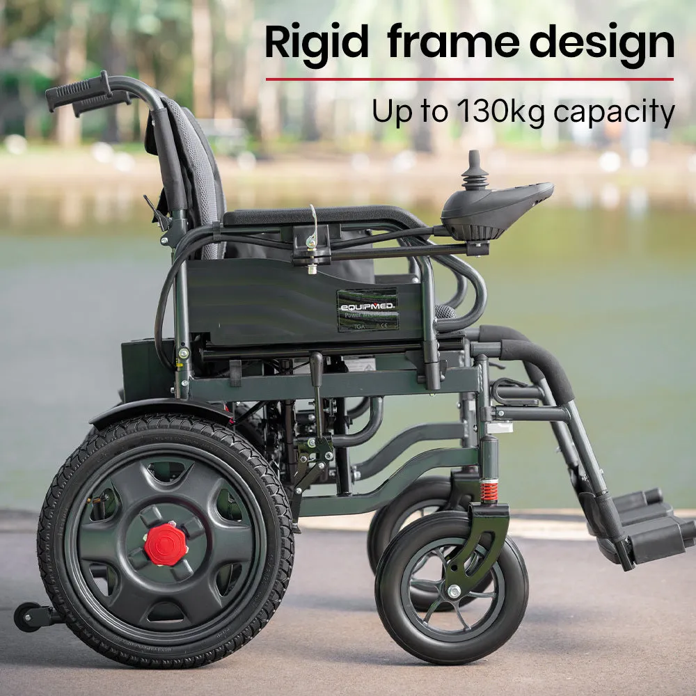 Premium Electric Folding Wheelchair, Long Range, Bariatric, Equipmed