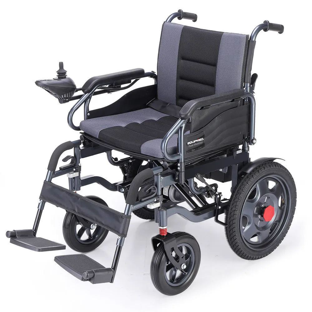 Premium Electric Folding Wheelchair, Long Range, Bariatric, Equipmed