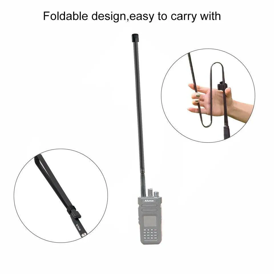 Retevis HA02 Foldable Tactical Antenna SMA-F/M Walkie-Talkie Antenna For Baofeng UV5R UV82 BF888S HD1 Walkie Talkie For Prepper