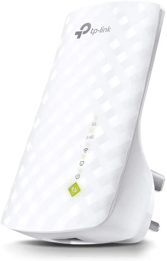 TP-LINK (RE220) AC750 (300 433) Dual Band Wall-Plug Wi-Fi Range Extender, 1 LAN, Miniature Size, AP Mode