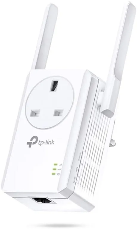 TP-LINK (TL-WA860RE) 300Mbps Wall-Plug Wifi Range Extender, AC Passthrough, 1 LAN