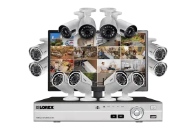 Twelve Camera HD 1080p Security System Including 4 Ultra Wide Angle Security Cameras plus LED Monitor