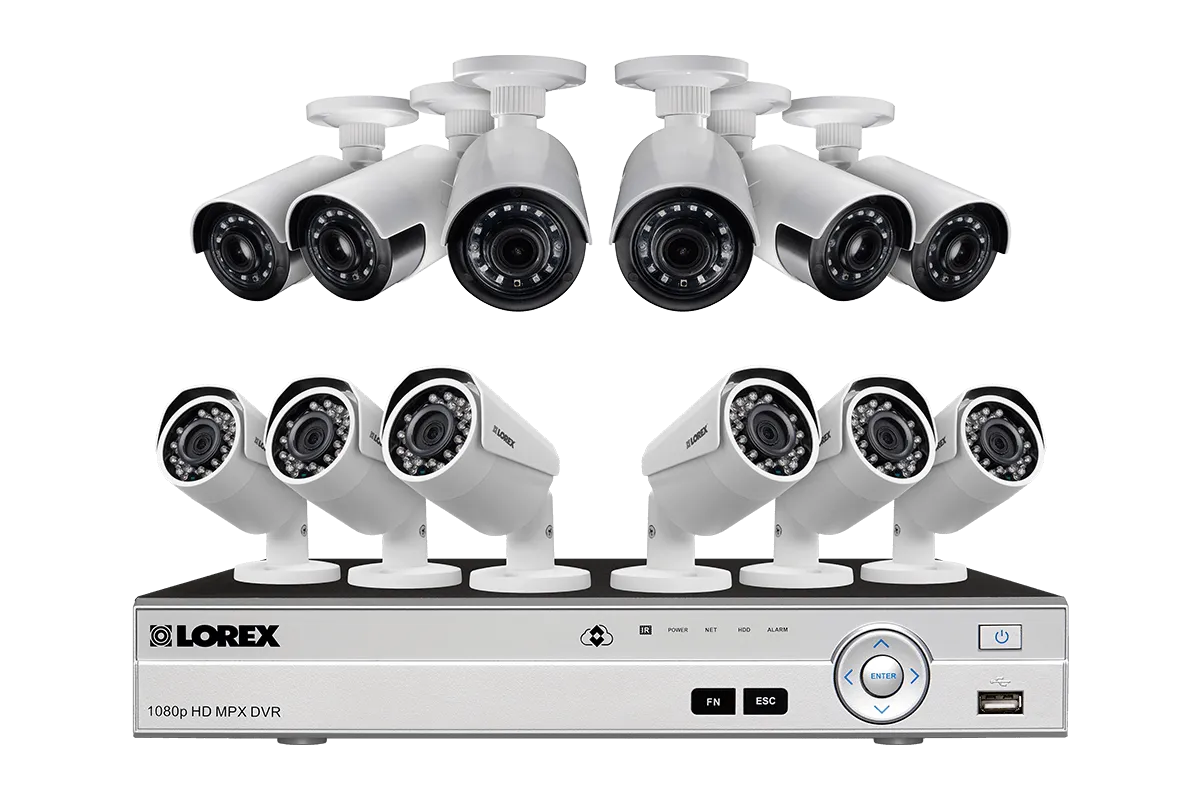 Ultra Wide Angle Security Camera System with HD 1080p Resolution