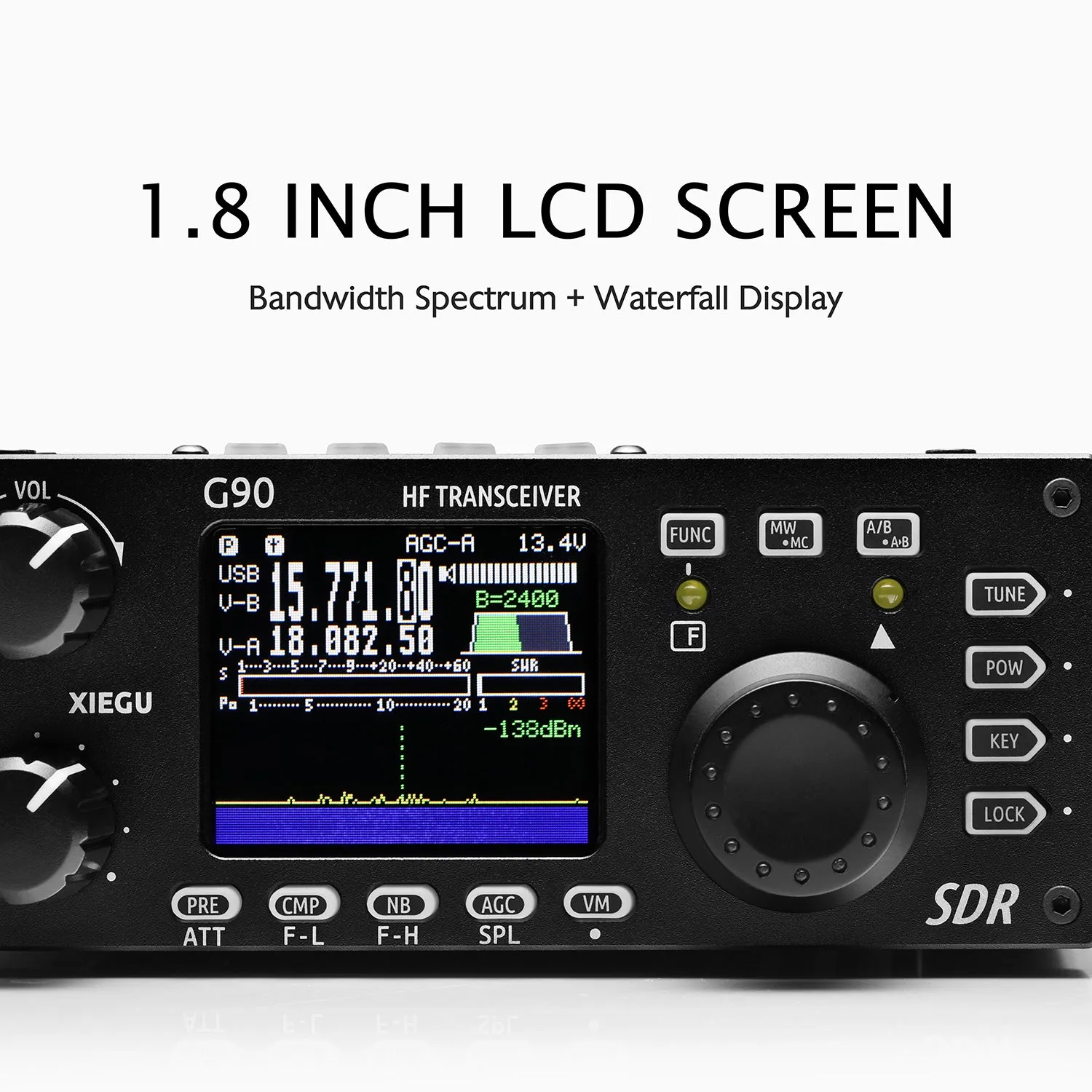 Xiegu G90 HF Radio | SDR | QRP | Auto Antenna Tuner | 20W | Remote Head